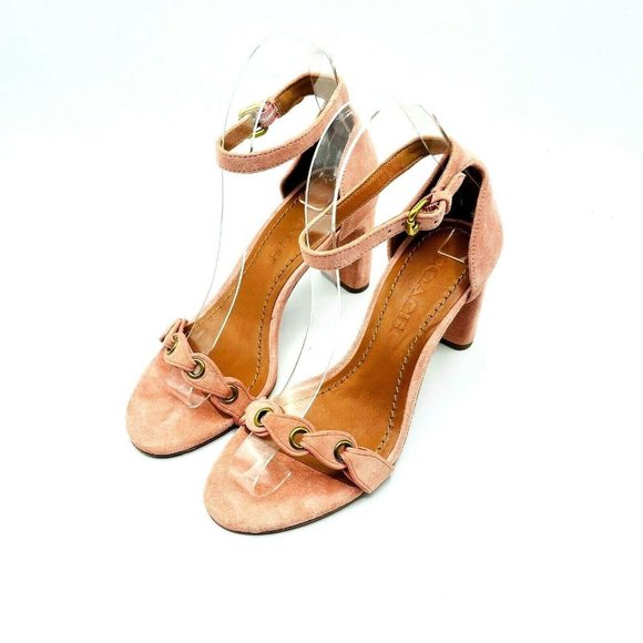 Coach Women's Heel Sandal Coach Link Ankle Strap 5 - Picture 7 of 7